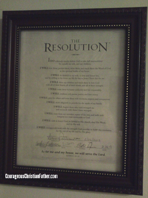 I made the Courageous Pledge (Known as the The Resolution)