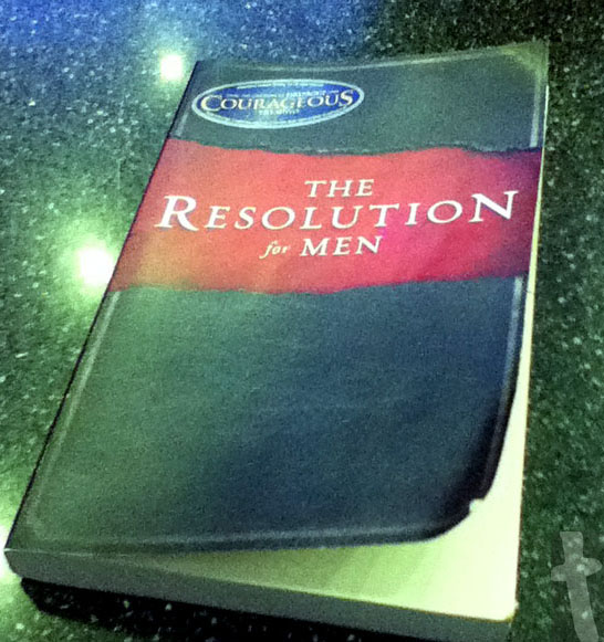 A picture of my copy of the book, The Resolution for Men
