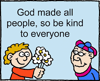 Clip art from Christart.com - God made all people, so be kind to everyone. - Fruit of the Spirit - Kindness