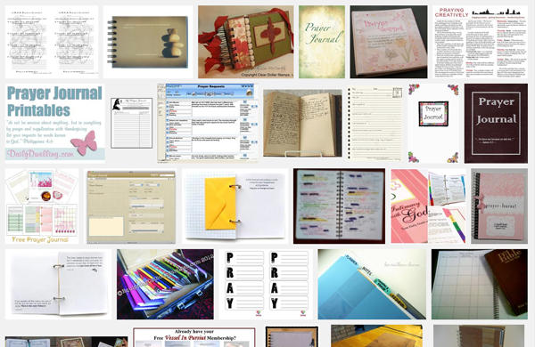 Screen shot of image search on Prayer Journals.