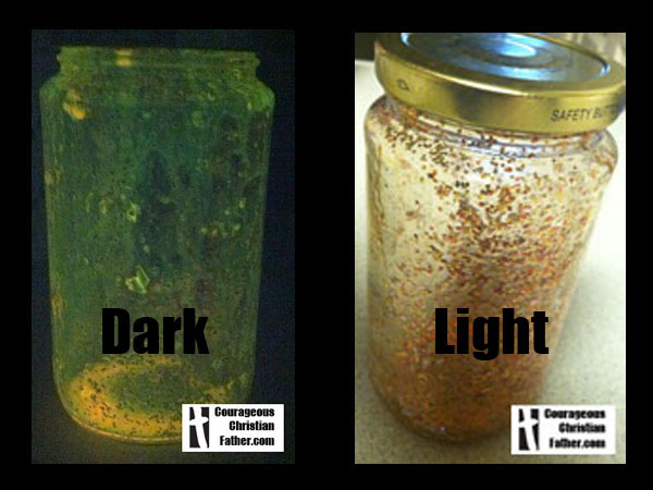 Glitter Glow Stick Jars (Dark - Light)