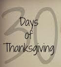 30 Days of Thanksgiving Day 1