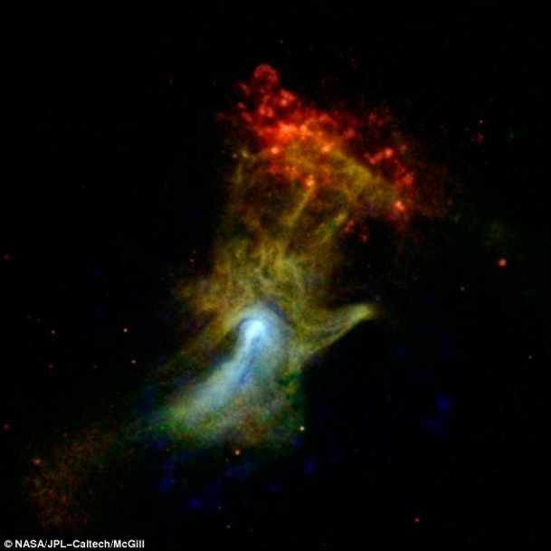 Hand of God image by NASA, JPL-Caltech, McGill