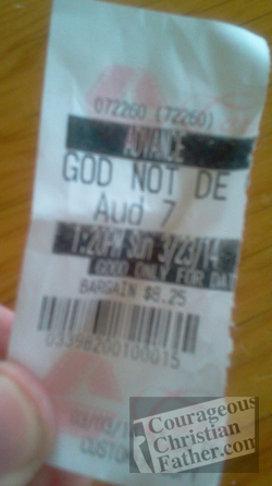 God's Not Dead Movie ticket