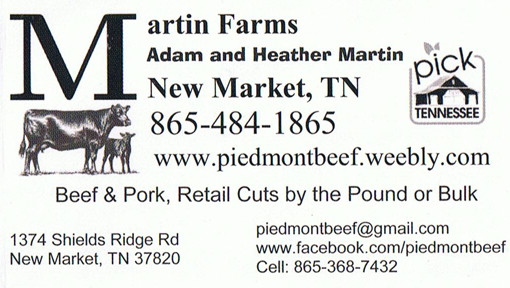 Martin Farms Business Card