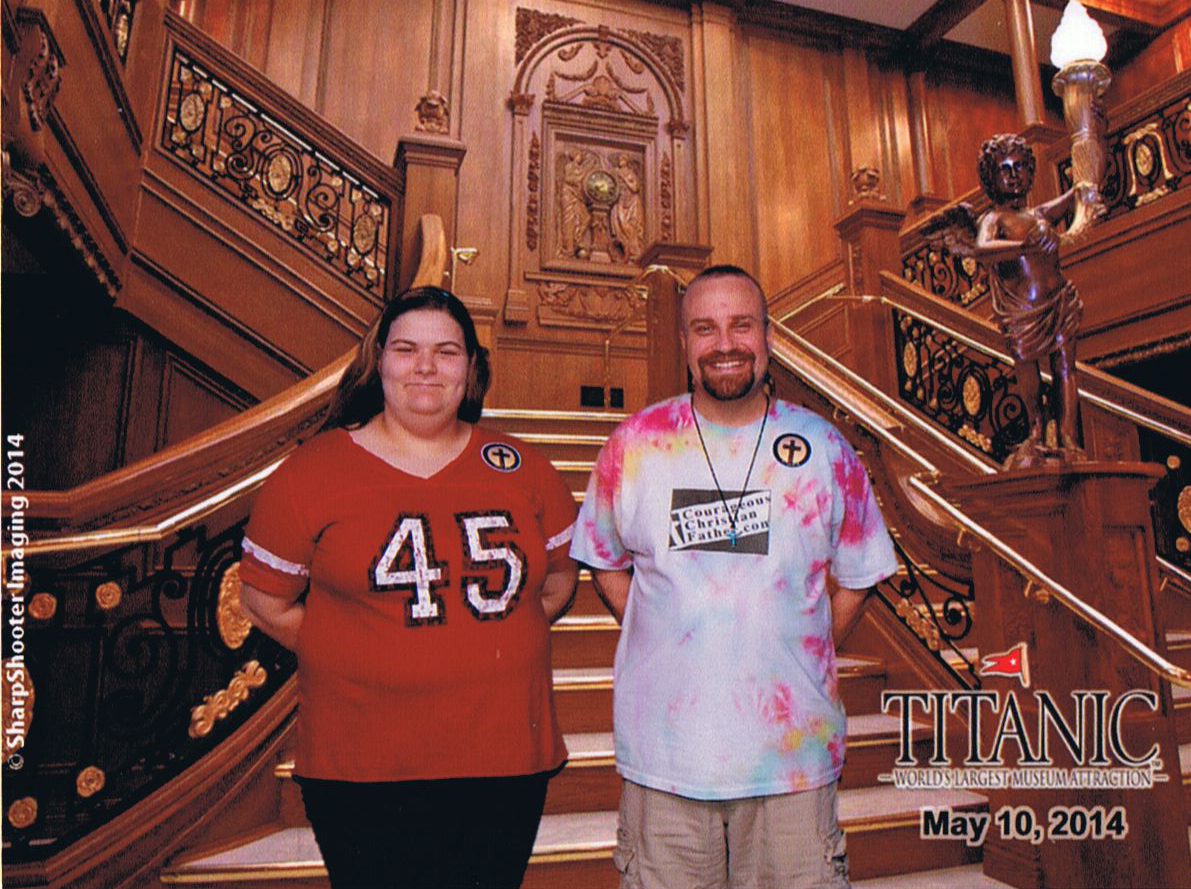 My Daughter and I at Titanic Museum in Pigeon Forge, TN - Photo by SharpShooterImaging and Titanic.