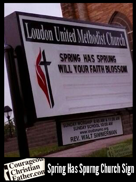 Spring Has Sprung Church Sign