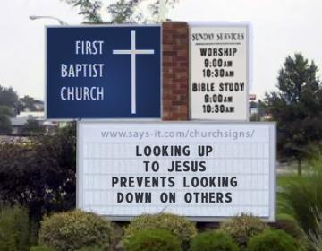 Church Sign Generated to read Looking Up To Jesus Prevents ...