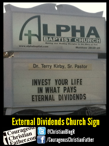 External Dividens Church Sign