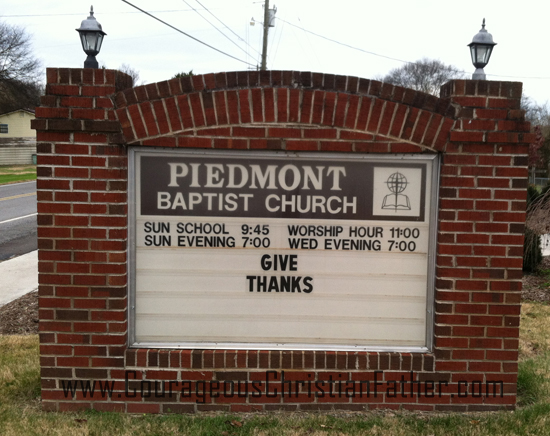 Give Thanks Church Sign