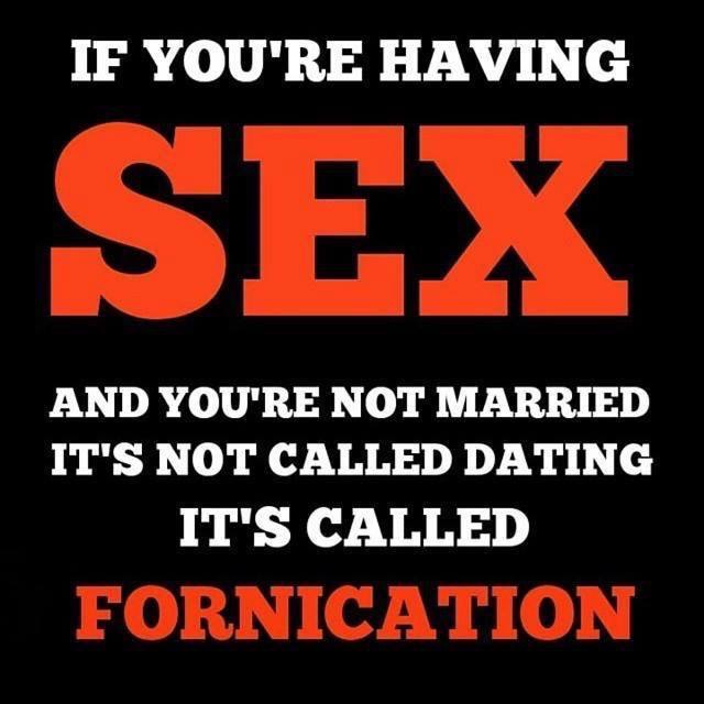 Sex outside marriage is fornication