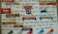 Father's Day Candy Bar Greeting Card