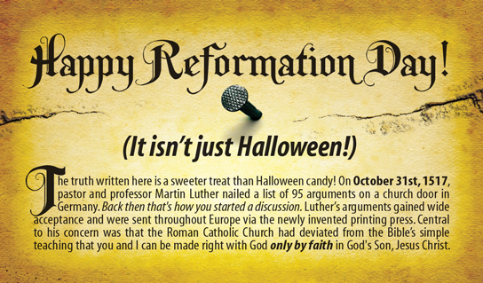 Reformation Day Tract by One Million Tracts (front)