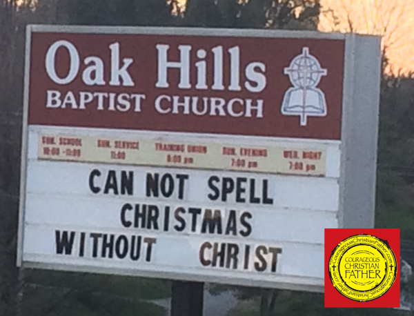 You Cannot Spell Christmas Church Sign