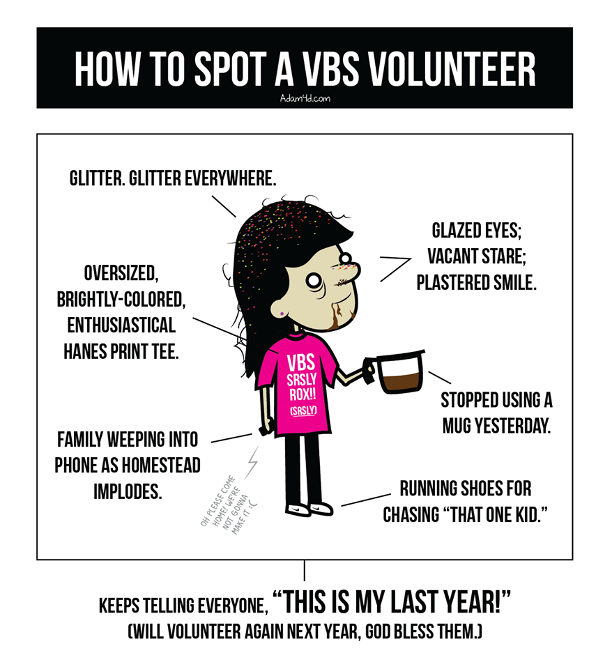 How to Spot a VBS Volunteer Comic