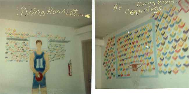 Basketball Mural inside my room at Centrifuge 1991 in Jackson, TN