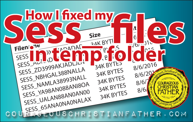 How I fixed my Sess_ files in temp folder