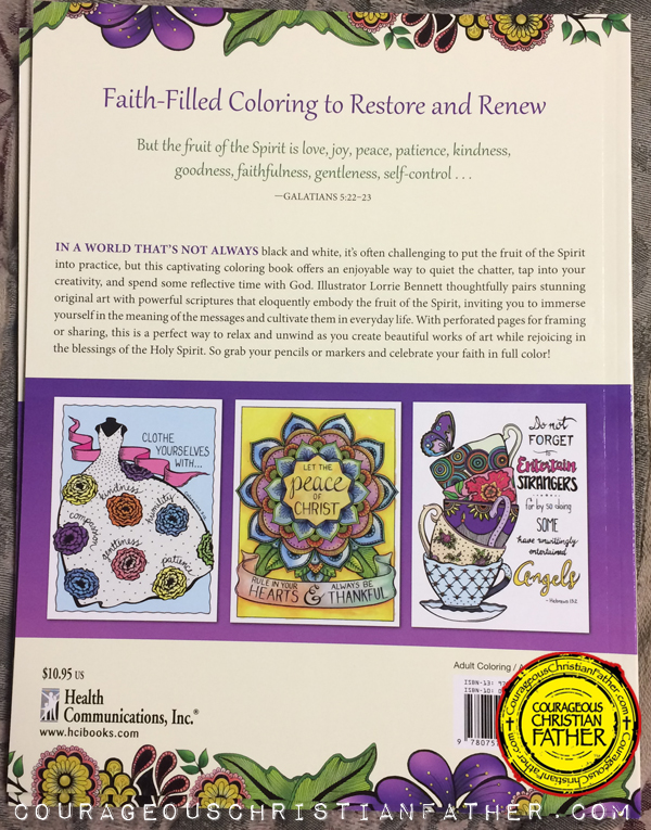 InkSpiration Fruit of the Spirit Adult Coloring Book - Back Cover