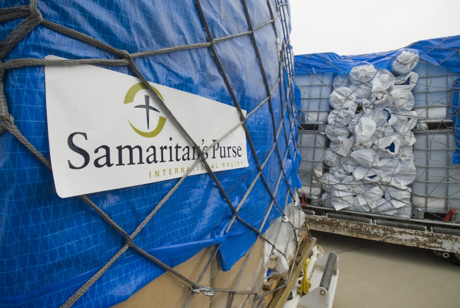 Samaritan's Purse is an international Christian relief organization working in more than 100 countries to provide aid to victims of war, disease, natural disaster, poverty, famine and persecution. (sample of what may be sent to Haiti)