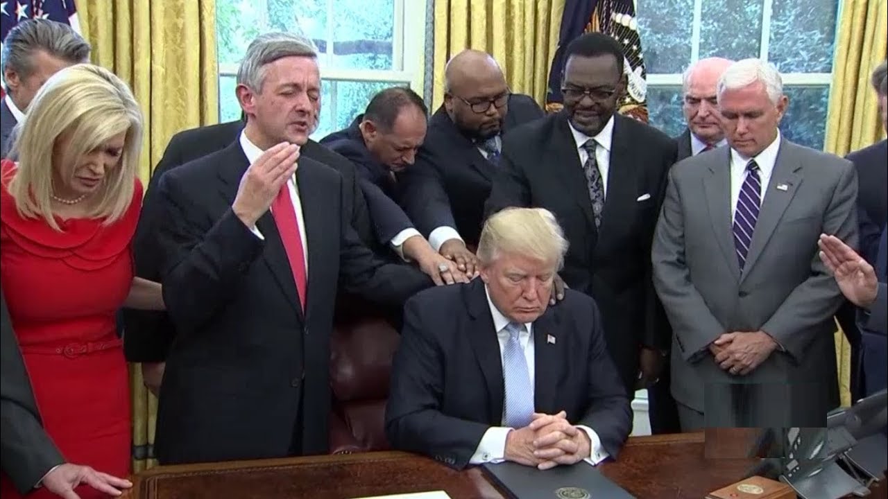 Prayer with Trump for National Day of Prayer for victism of Hurricane Harvey