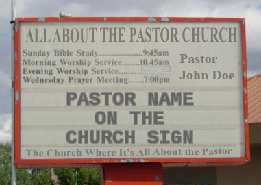 Pastors Name on the Church Sign