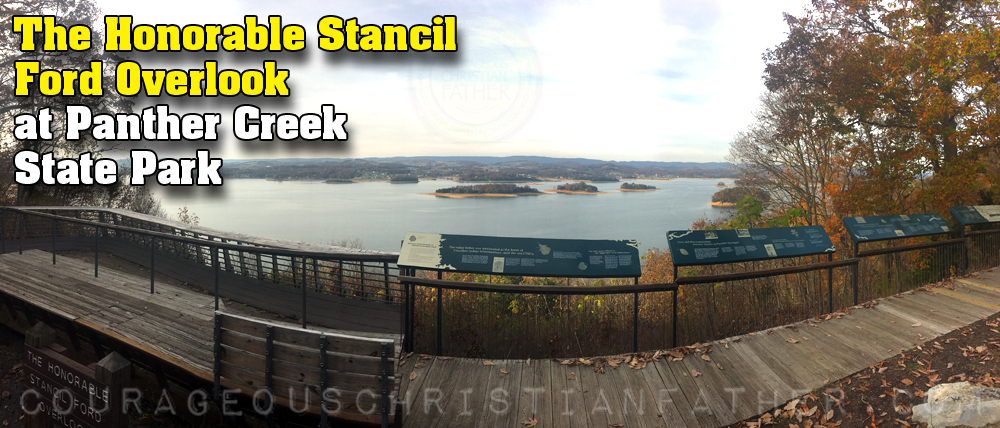 The Honorable Stancil Ford Overlook at Panther Creek State Park (Clinch Mountain & Cherokee Lake)