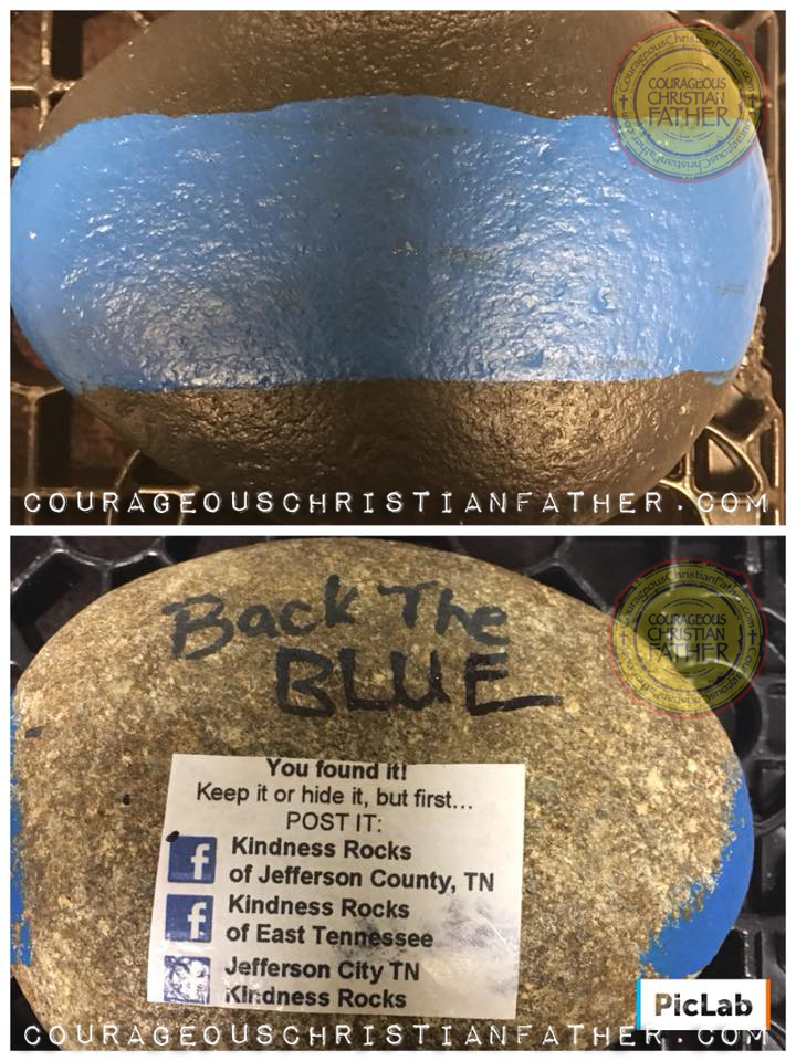 Back the Blue Kindness Rock #BacktheBlue