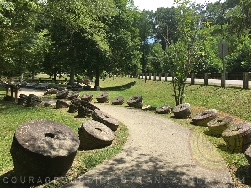 Library of Mountain Millstones at Levi Jackson Wilderness Road State Park