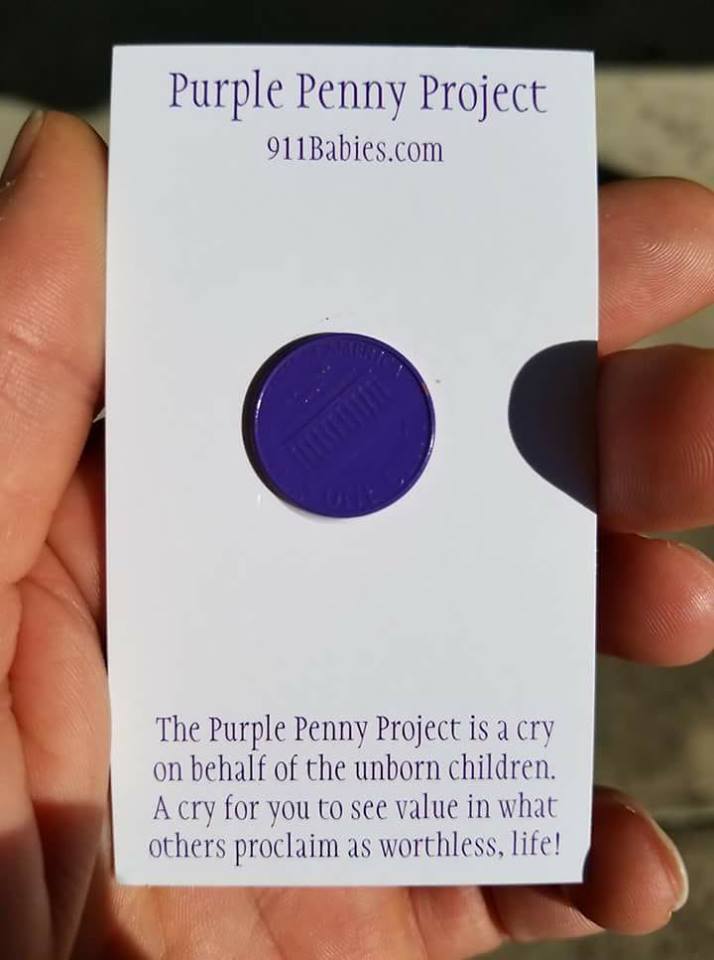 The Purple Penny Project is a cry on behalf of the unborn children. A cry for you to see value in what others proclaim as worthless, life! (911 Babies)