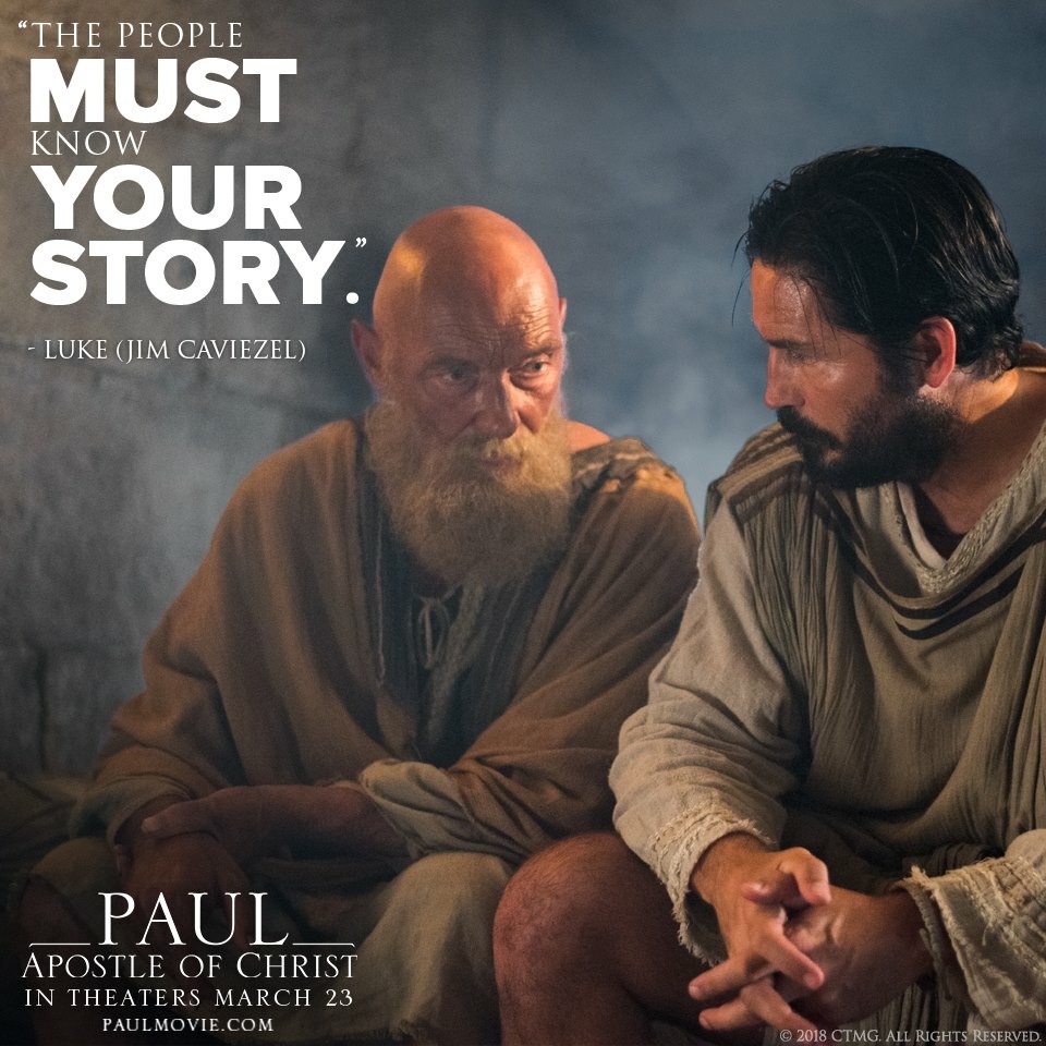 The People Must Know Your Story. - Luke (Jim Caviezel) - Paul, Apostle of Christ #PaulMovie