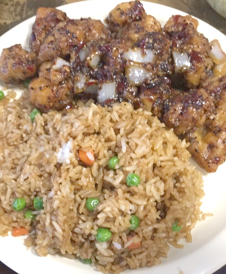 Twin Dragon Hibachi EXPRESS Ma La Chicken and Fried Rice