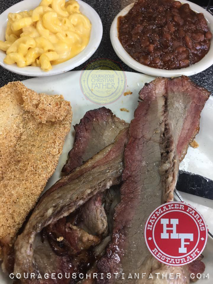 Haymaker Farm Resturant (Catfish, Brisket, Mac and Cheese, Baked Beans)