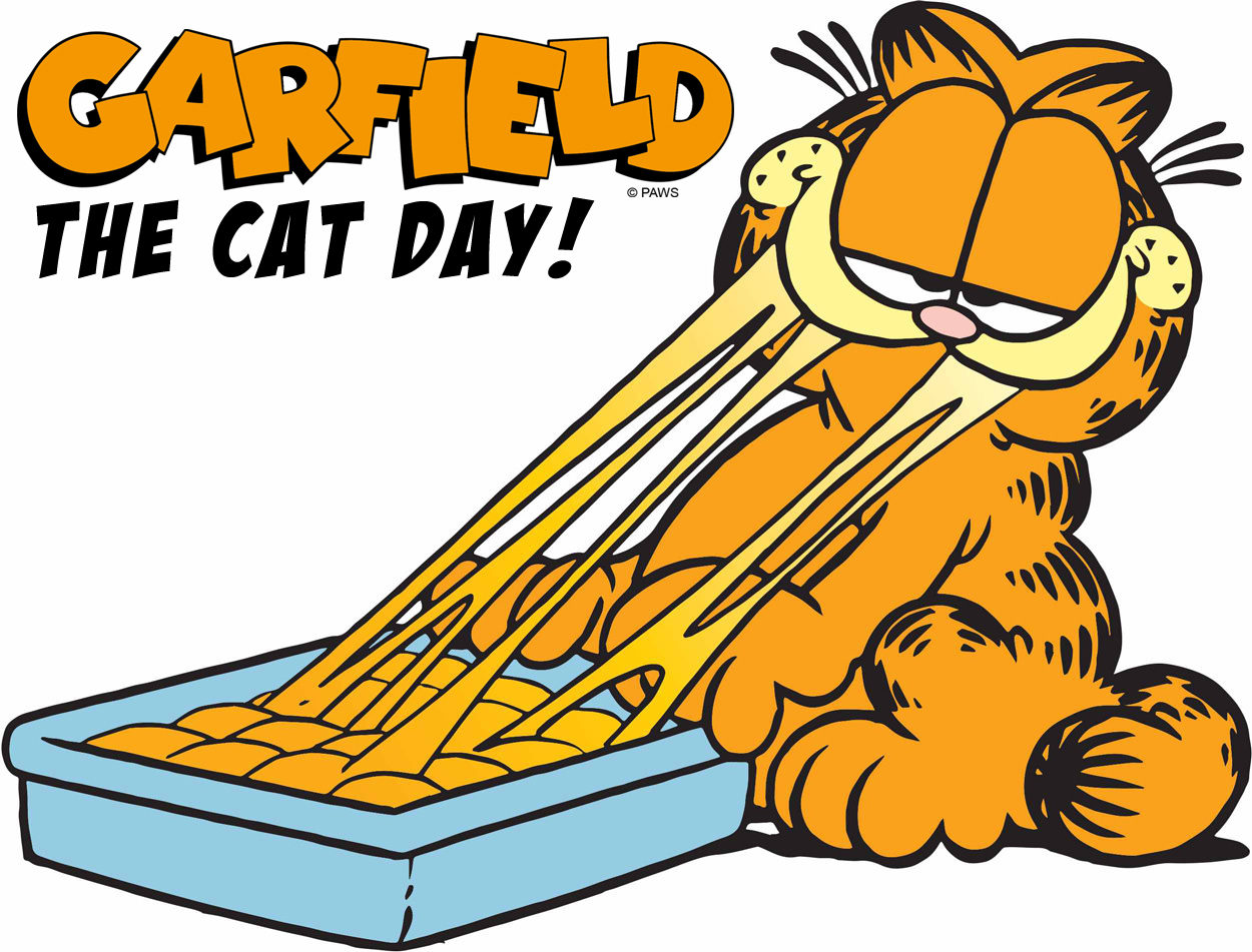 Garfield the Cat Day - Garfield eating lasagna 