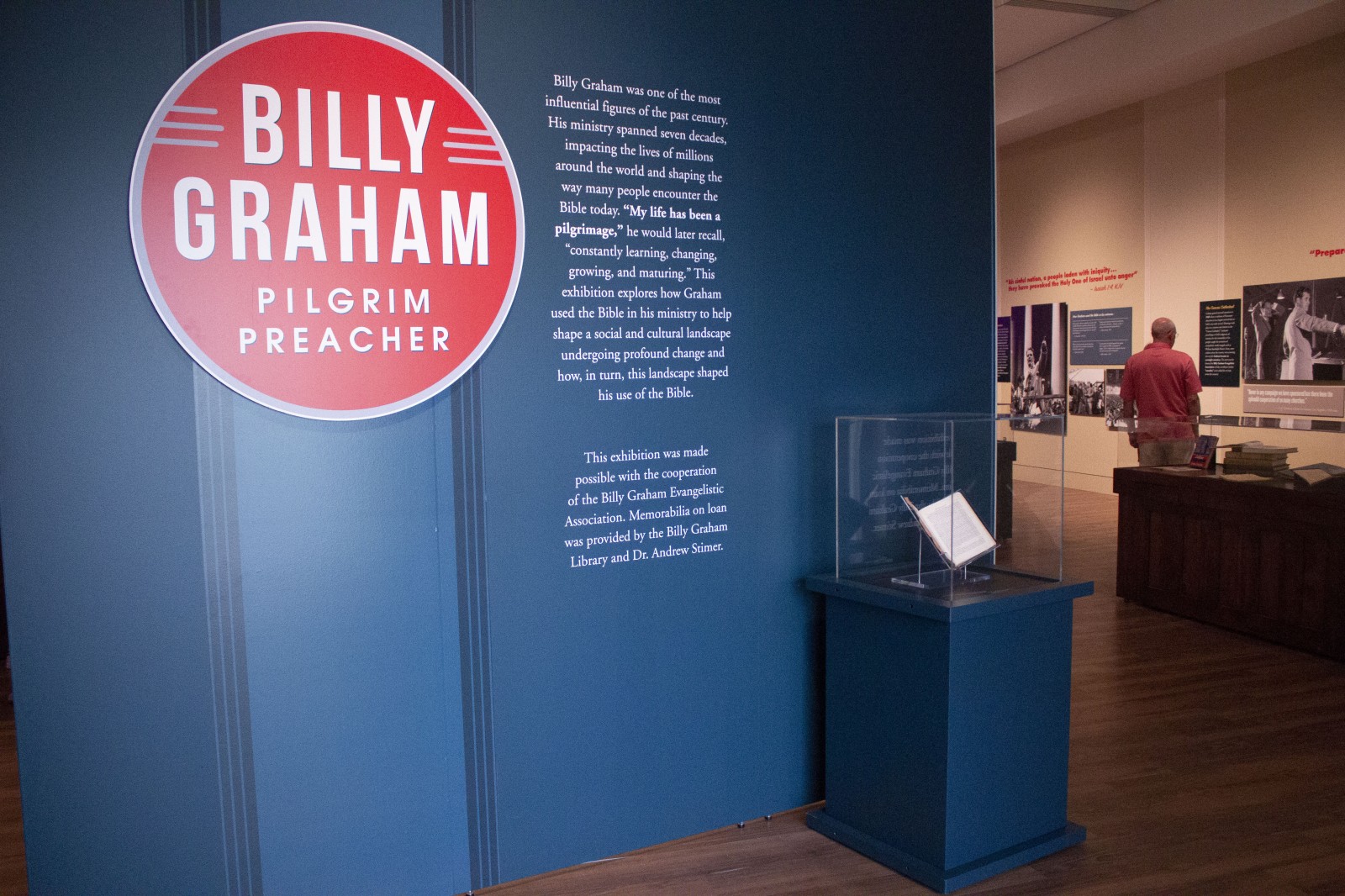 Museum of the Bible's temporary exhibit titled Pilgrim Preacher: Billy Graham, the Bible and the Challenges of the Modern World is located on the museum's fifth floor and runs through Jan. 27, 2019.