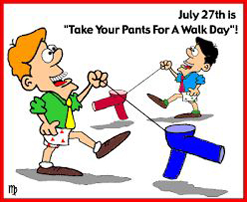 Take Your Pants For A Walk Day (Pants on a leash comic)