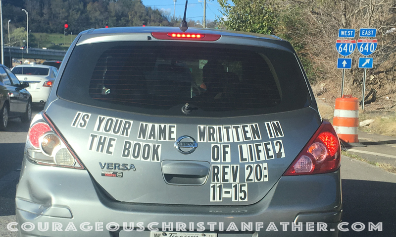Name Written in the Book of Life Car