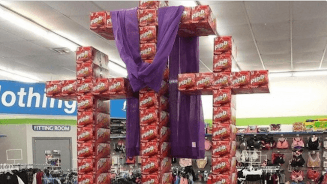 Christian Coke Displays - Crosses made out of coke products