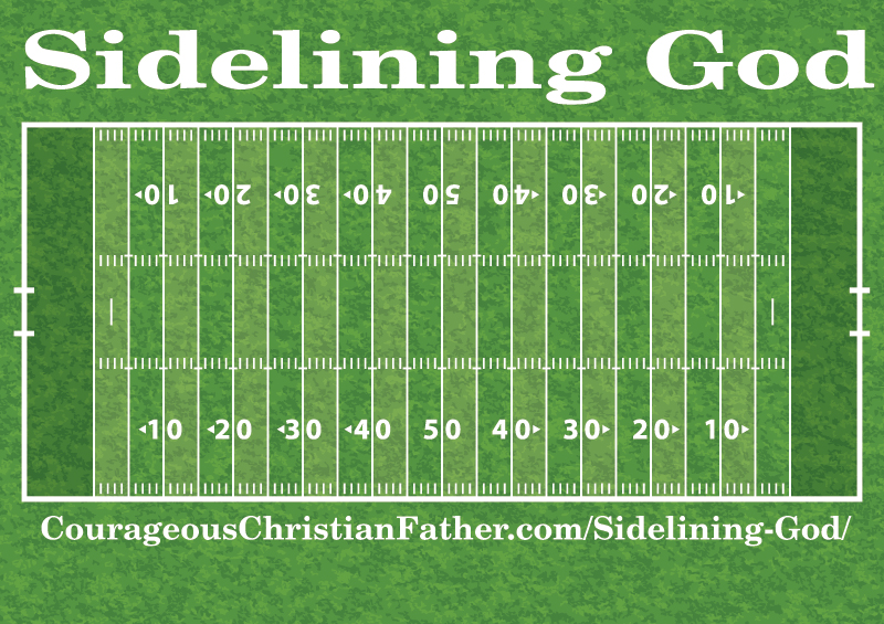 It is almost Super Bowl time and I was thinking of a football post to do and then I felt that I should write about sidelining God. Too often, we only want God when we want Him, not any other times. That often means we try to do things our way, instead of His. Doing that we are sidelining God.