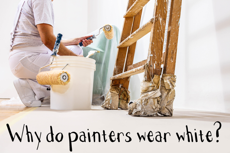 The sight of professional painters decked out in white overalls is a familiar one to many people. Perhaps you've pondered just why painters wear white? The reasons behind painters' sartorial choices is not easily verifiable, but it's fun to explore nonetheless.