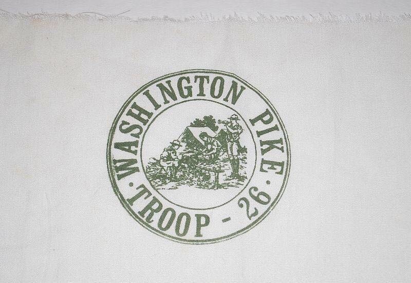 The Boy Scout Troop I grew up in, Troop 26, where I got my Eagle from made our own and we silk screened them. (Washington Pike United Methodist Church)