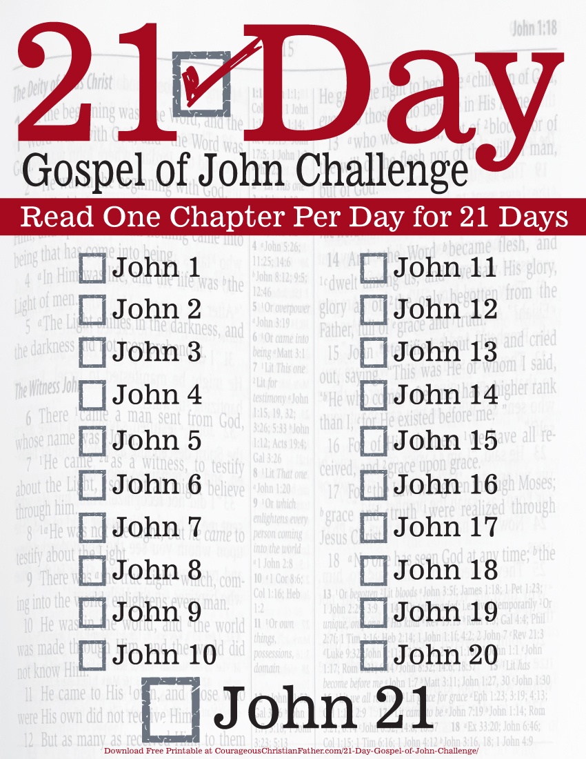 21 Day Gospel of John Challenge Printable