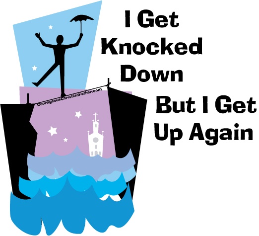 I get knocked down but I get up again​. When the devil knocks you down, you can always get back up again. God is always stronger and God will always pick you up. #BGBG2