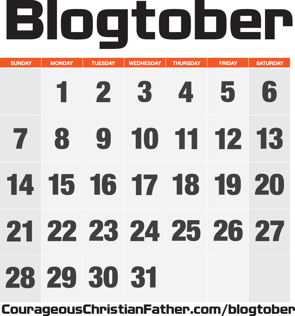 Blogtober a time to get blogging! Come on all you Christian Bloggers and Blog for the LORD! #Blogtober