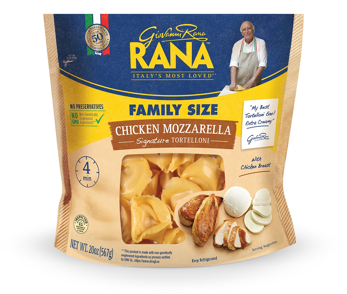 Pasta Day - GioVanni Roma Rana Chicken Mozzerella Tortelloni