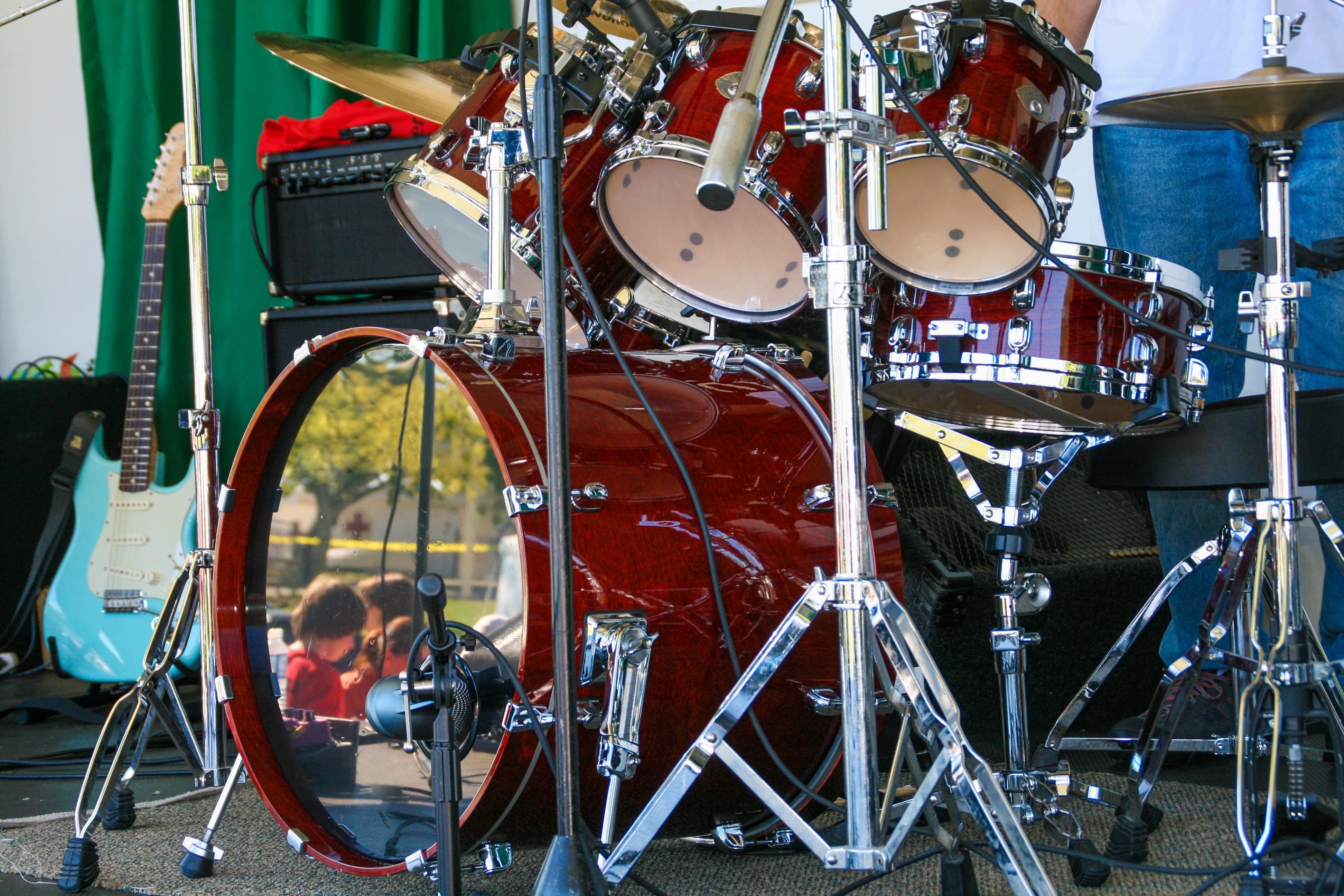 The Drums ... If you were in the band, what instrument would you be playing? #writingprompts #dailyPrompt, #prompts #Drums I'd have a complete set of red drums at that.