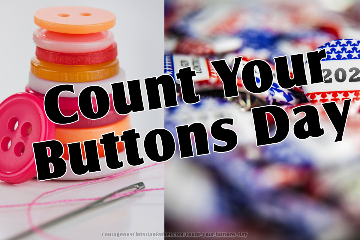 Count Your Buttons Day - Yes! You saw that right! A day to count your buttons. #CountYourButtonsDay