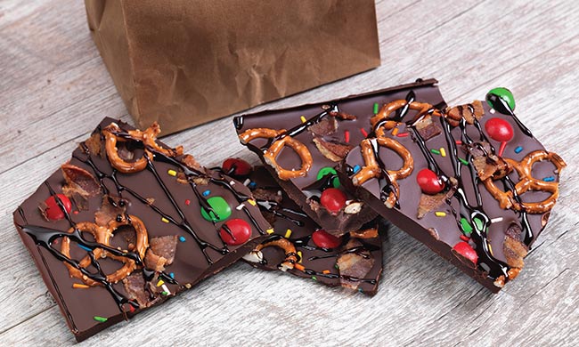 Chocolate Bacon Bark - When family and friends come together in celebration of the Christmas season, tasty treats are a must-have for the festivities. You can also celebrate the season of giving with a special giveaway at the end of your gathering to show your gratitude to loved ones.