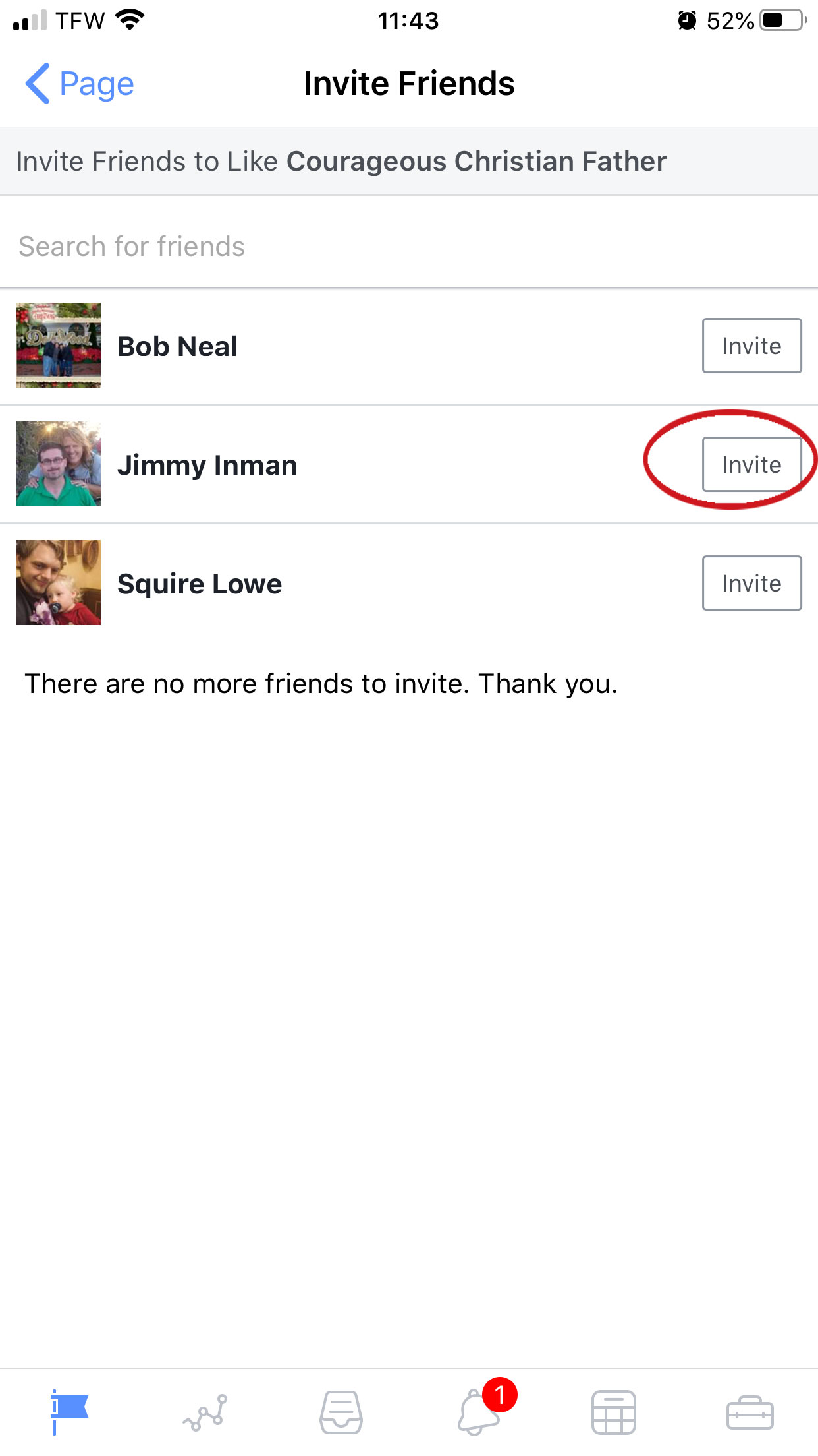 Invite Friends to Like your Facebook Page screenshot. 