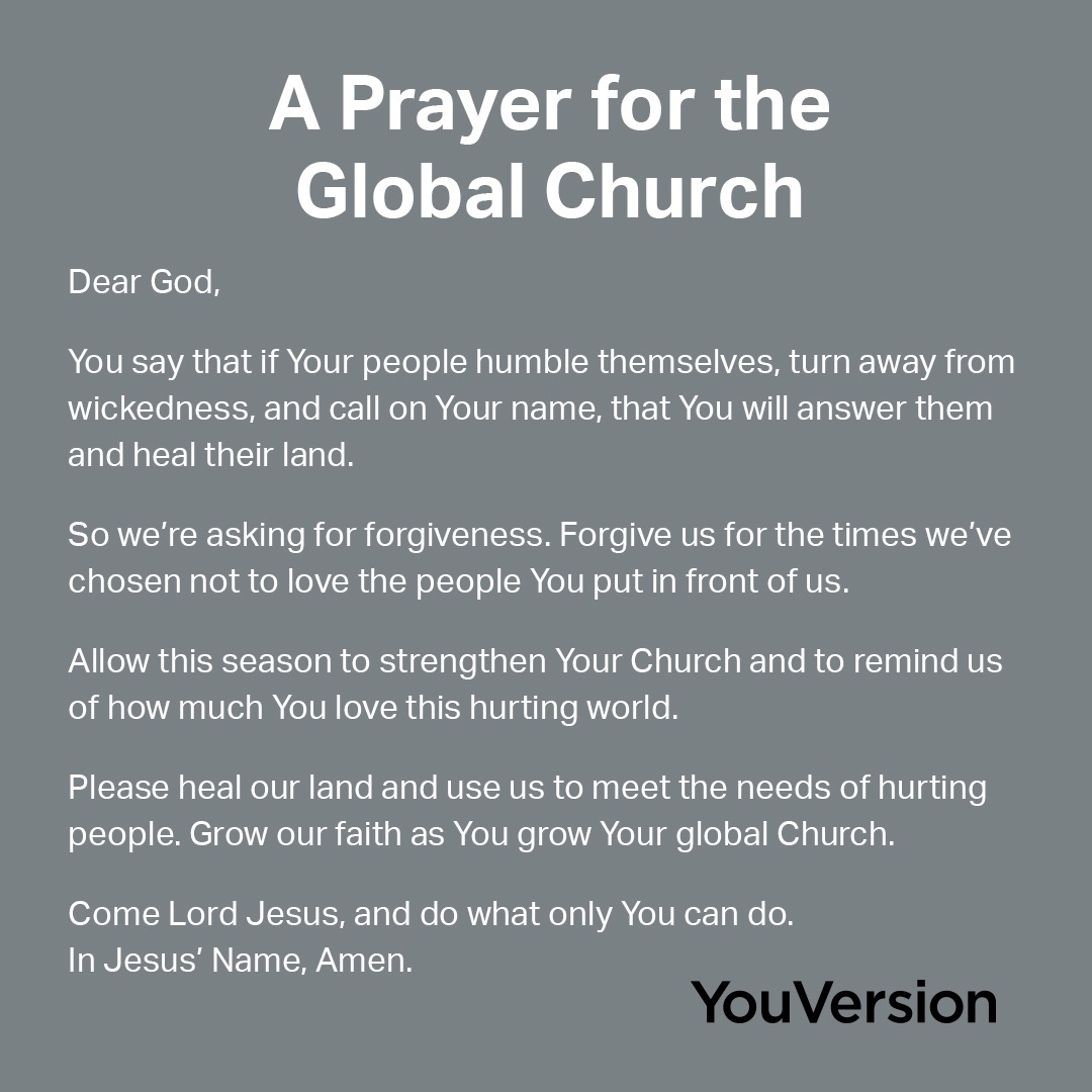 A Prayer for the Global Church - A prayer from YouVersion