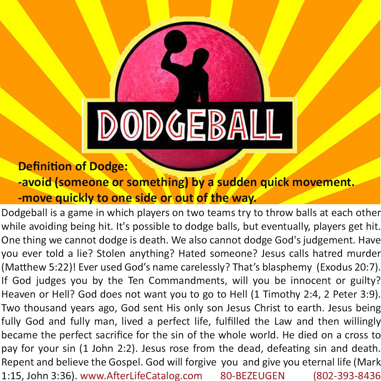 Dodgeball Gospel Tract